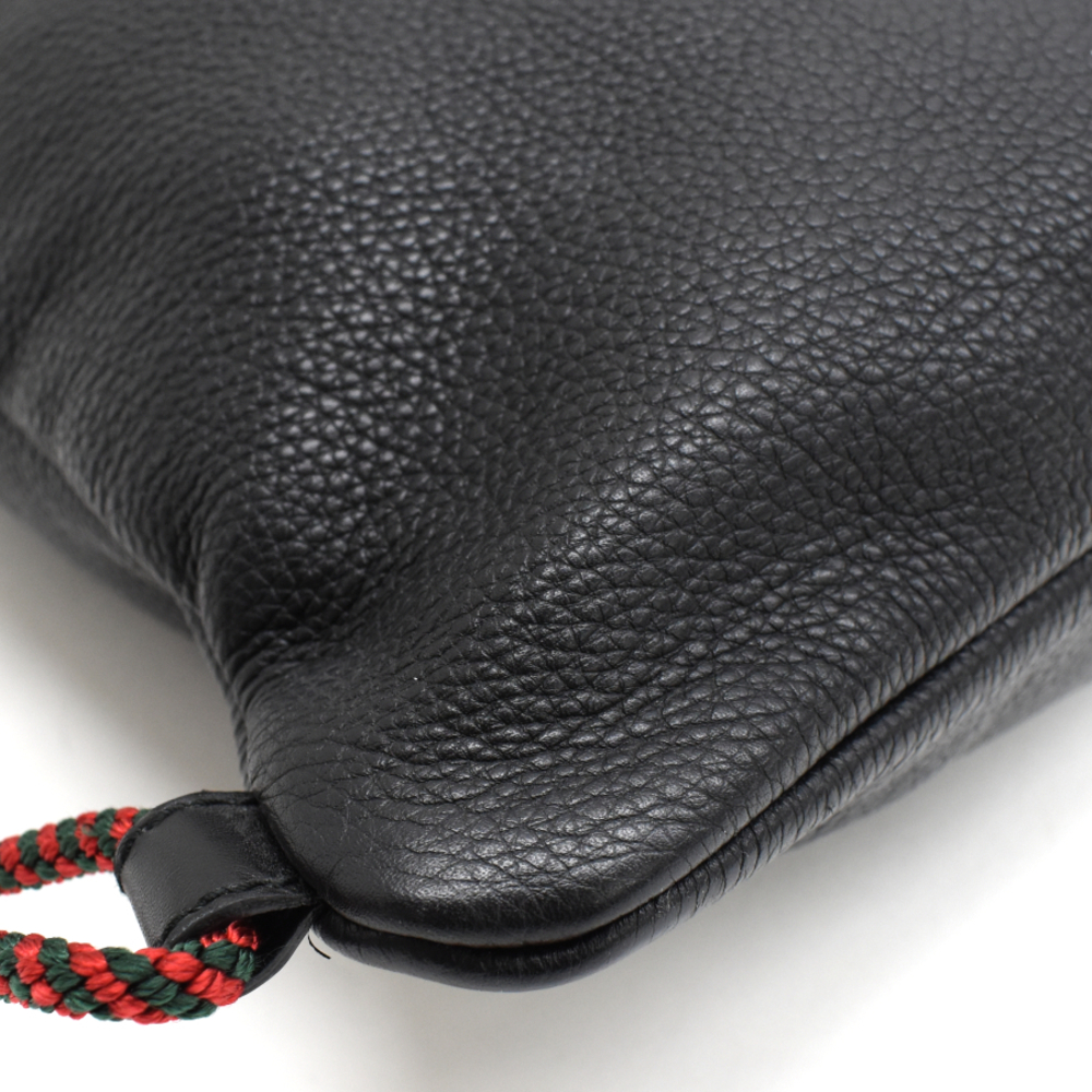 Gucci Drawstring Backpack Interlocking G Black Le… - image 6